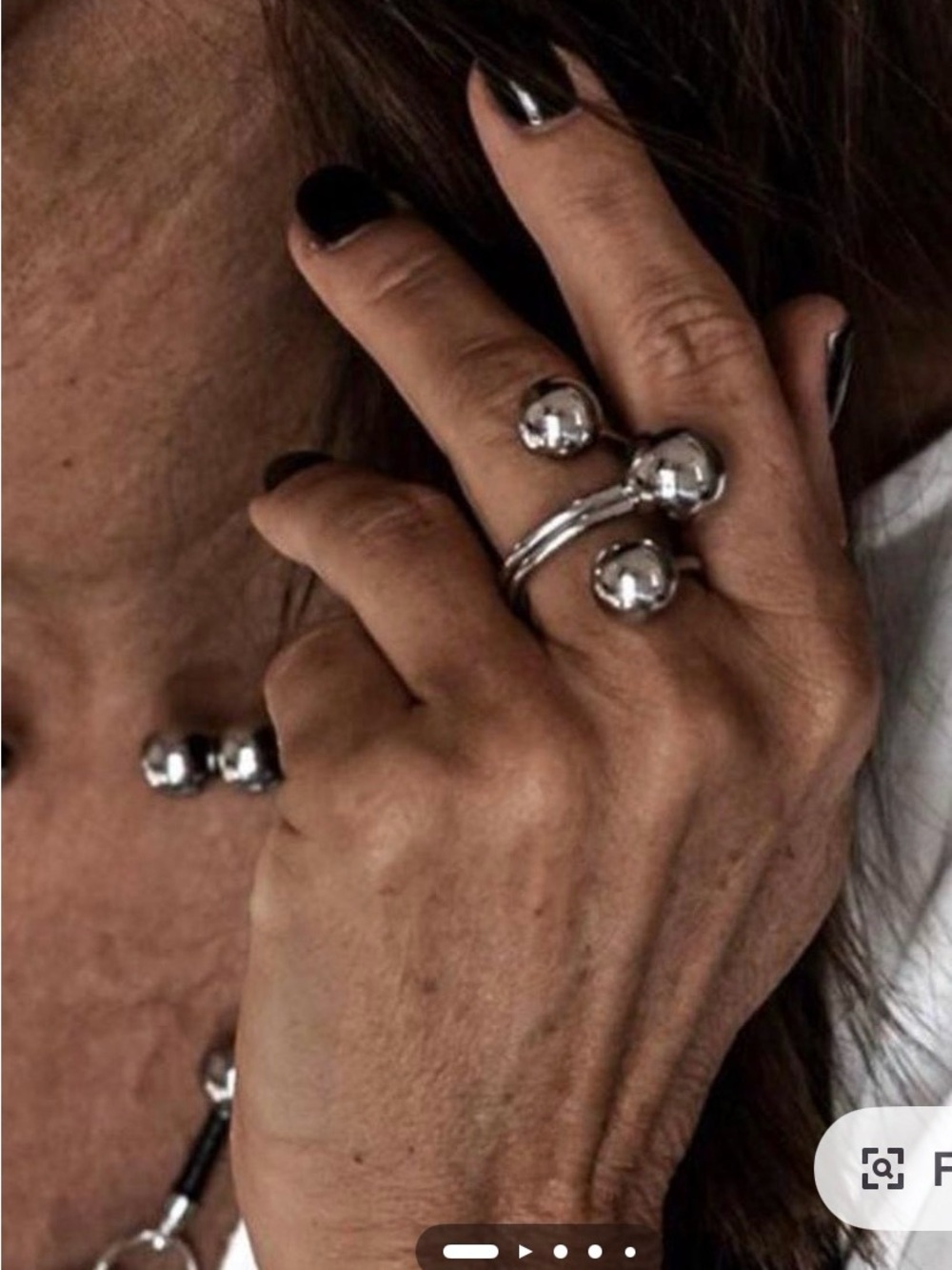 NWT Edgy Chic Stainless Steel Ball Ring